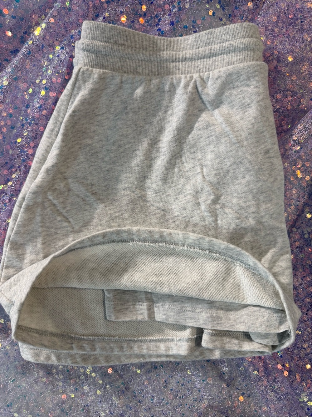 2418-No Boundaries Light Grey Cotton Blend Women's Shorts
